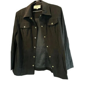 St. John by Marie Gray Women's Black Button Down Sport Jacket Size S